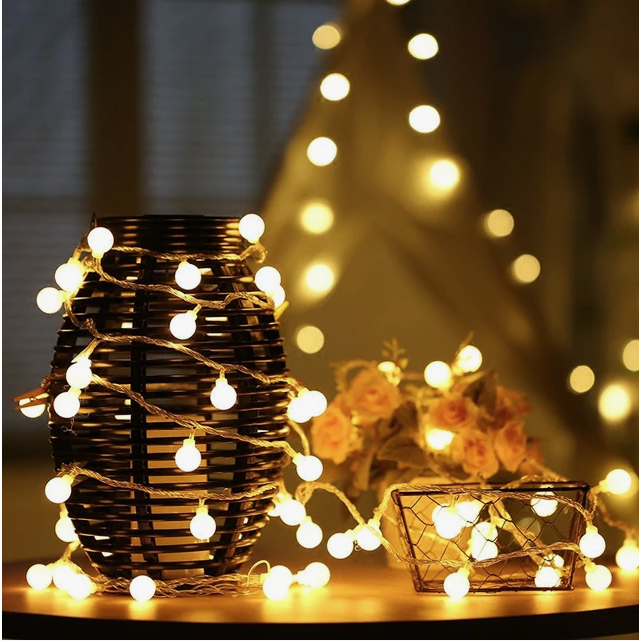 Cordão Luminária Fio C/ 20 LEDS 3 Metros Para Decoração