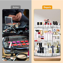 Organizador de maquiagem Giratório 360º Acrílico Suporte de Cosméticos