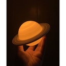 Luminaria Elegante Decoração 3D Saturno Enfeite Portatil Iluminação