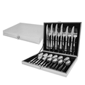Faqueiro Jogo de Talheres Inox Dourado Premium 24 Peças com Maleta Luxo – Orbitar Shop
