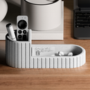 Organizador de Mesa Ripado Cor Mármore Porta Caneta para Escritório Recepção e Sala de Estar Moderna