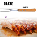 Kit para Churrasco Garra + Faca + Garfo + Chaira + Tábua com sulco e Alça de aço 100% Bambu