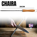 Kit para Churrasco Garra + Faca + Garfo + Chaira + Tábua com sulco e Alça de aço 100% Bambu