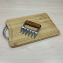 Kit Churrasco Completo 5 Peças com Tábua de Bambu e Garra Inox – Orbitar Shop