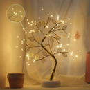 Luminaria Arvore LED Folhas Dourada para Casa Decoração do Quarto Iluminação de Mesa de Cabeceira