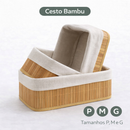 Cesto Organizador de Bambu Multiuso Porta Objetos e Roupas Multiuso