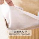 Cesto Organizador de Bambu Multiuso Porta Objetos e Roupas Multiuso