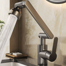 Torneira Monocomando Luxo Preta com Braço Robótico Articulado 360° para Banheiro e Cozinha – Orbitar Shop