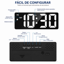 Relógio de Mesa Digital Full Led Inteligente Com Despertador Alarme Temperatura e Soneca