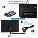 Relógio de Mesa Digital Full Led Inteligente Com Despertador Alarme Temperatura e Soneca