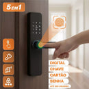 Fechadura Eletrônica Digital Biométrica Inteligent 5 em 1 Tuya Bluetooth – Orbitar Shop