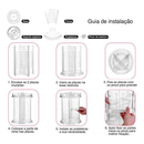 Organizador de maquiagem Giratório 360º Acrílico Suporte de Cosméticos