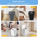 Lixeira com Sensor Automático Inteligente Abre Fácil em Toque Cesto Lixo Casa 16 Litros