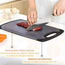 Tabua Multiuso Polipropileno Para Corte De Carnes Cor Preto 30x20cm Antiderrapante CHEF D