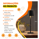Luminária De Mesa Sem Fio Touch Led Recarregável Para Jantar E Quarto