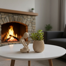 Estátua Decorativa Leitor Livro + Vaso Para Planta Suculenta | Decoração Moderna