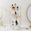 Organizador de Maquiagem Giratório – Suporte Multiuso 2/3 Andares p/ Cosméticos e Perfumes